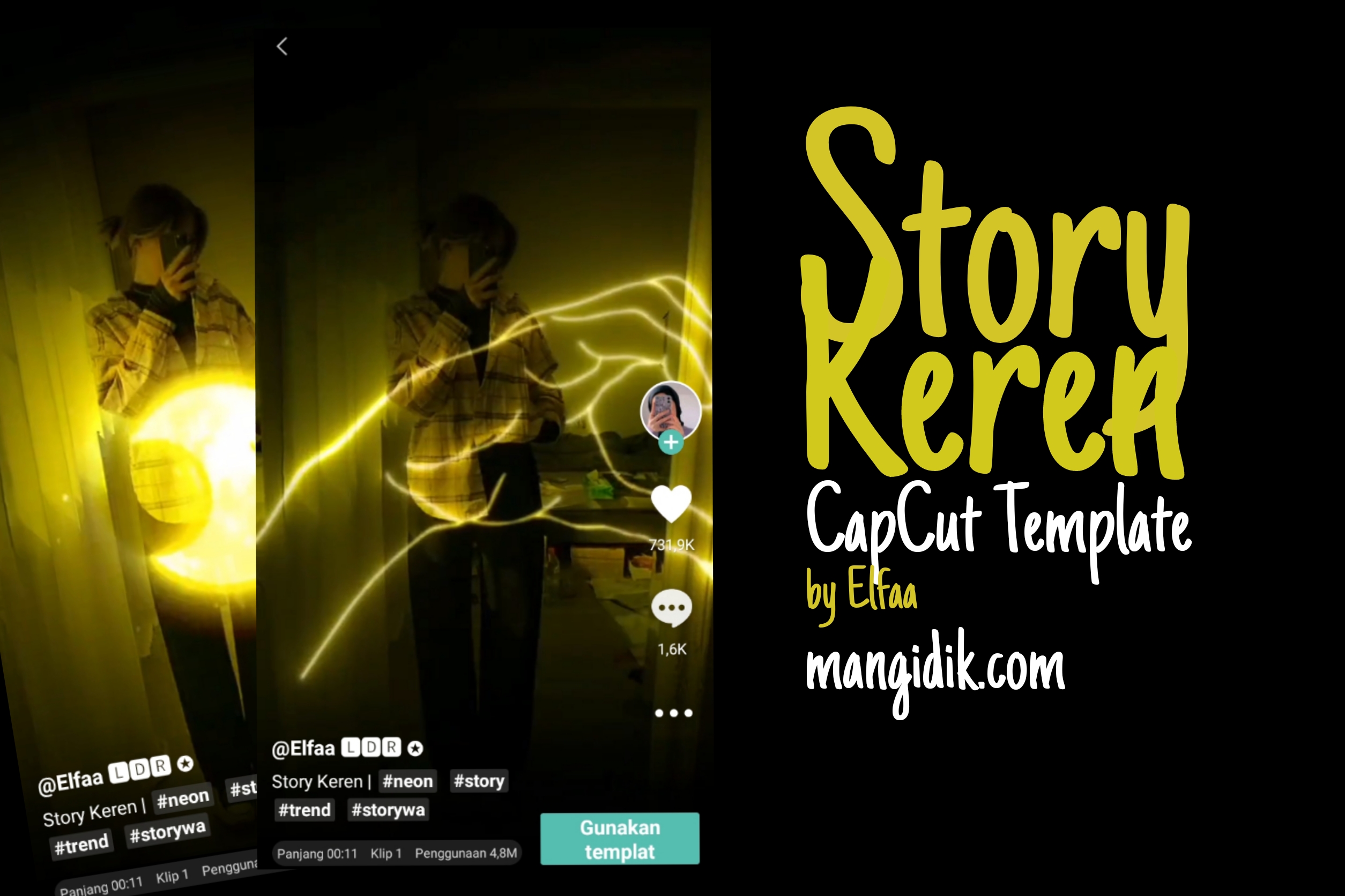 Story Keren CapCut Template Download Link New Trend Mang Idik