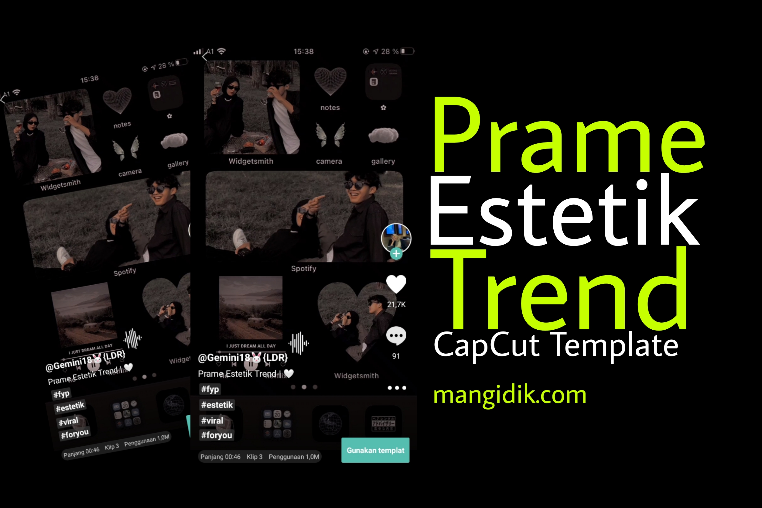 Prame Estetik Trend CapCut Template Link by Gemini 18 Mang Idik