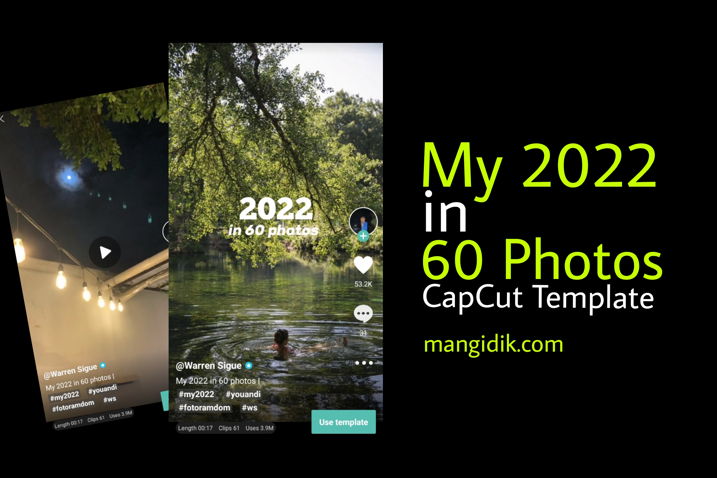 my 2022 in 60 photos capcut template