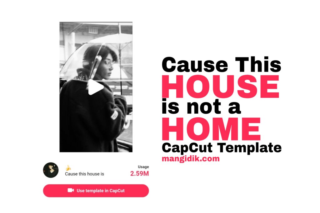 cause this house is not a home capcut template
