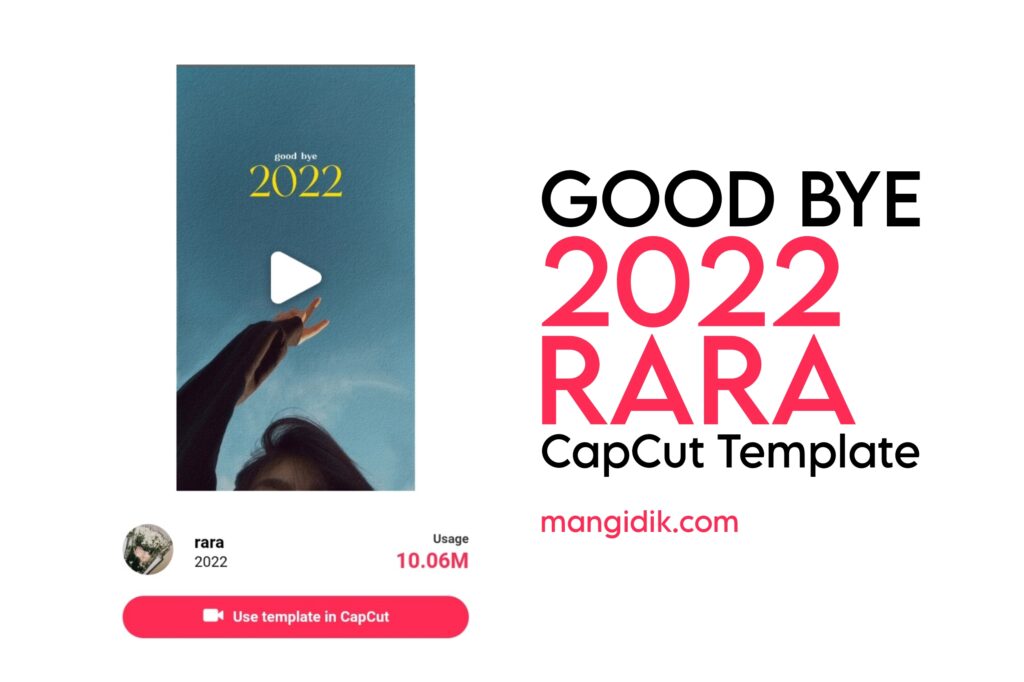 good bye 2022 rara capcut template
