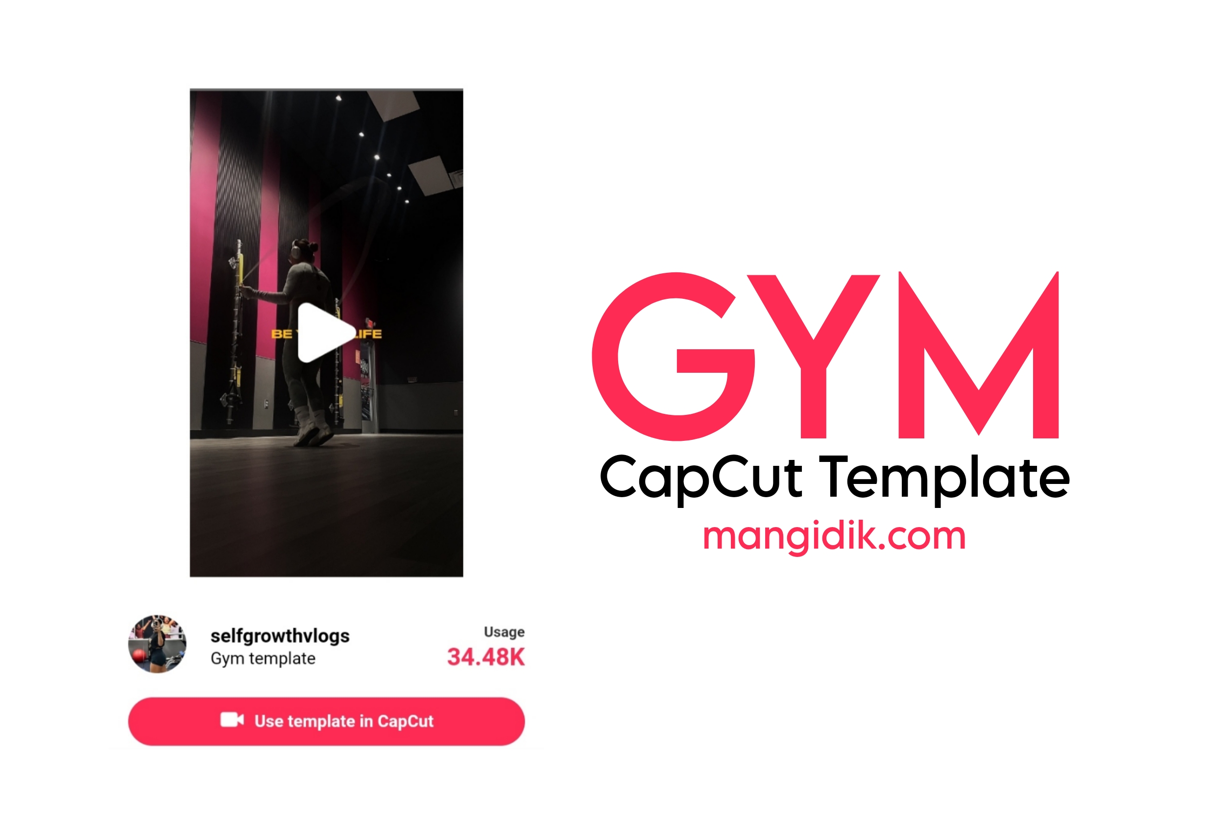 gym capcut template