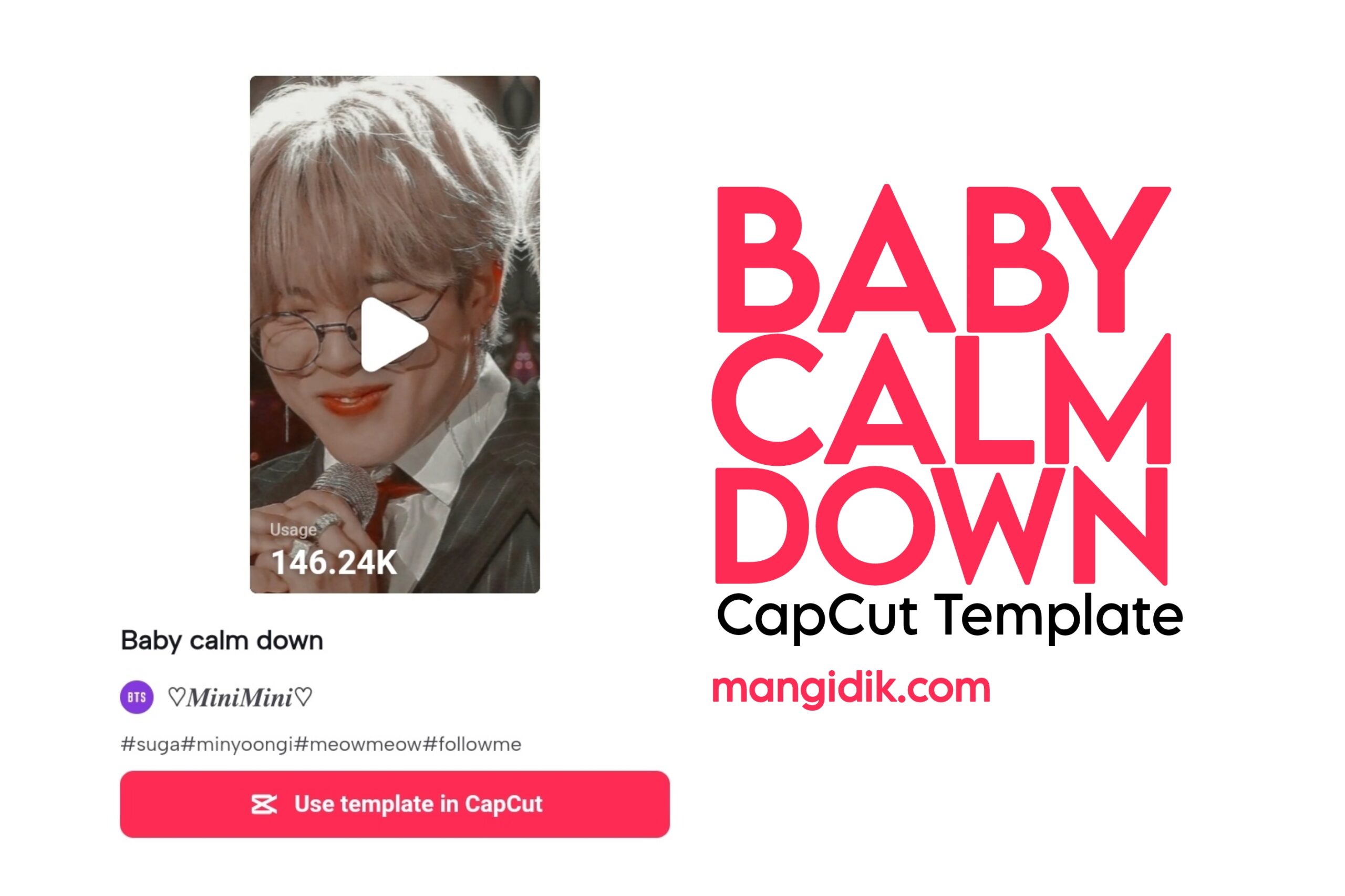 baby calm down capcut template