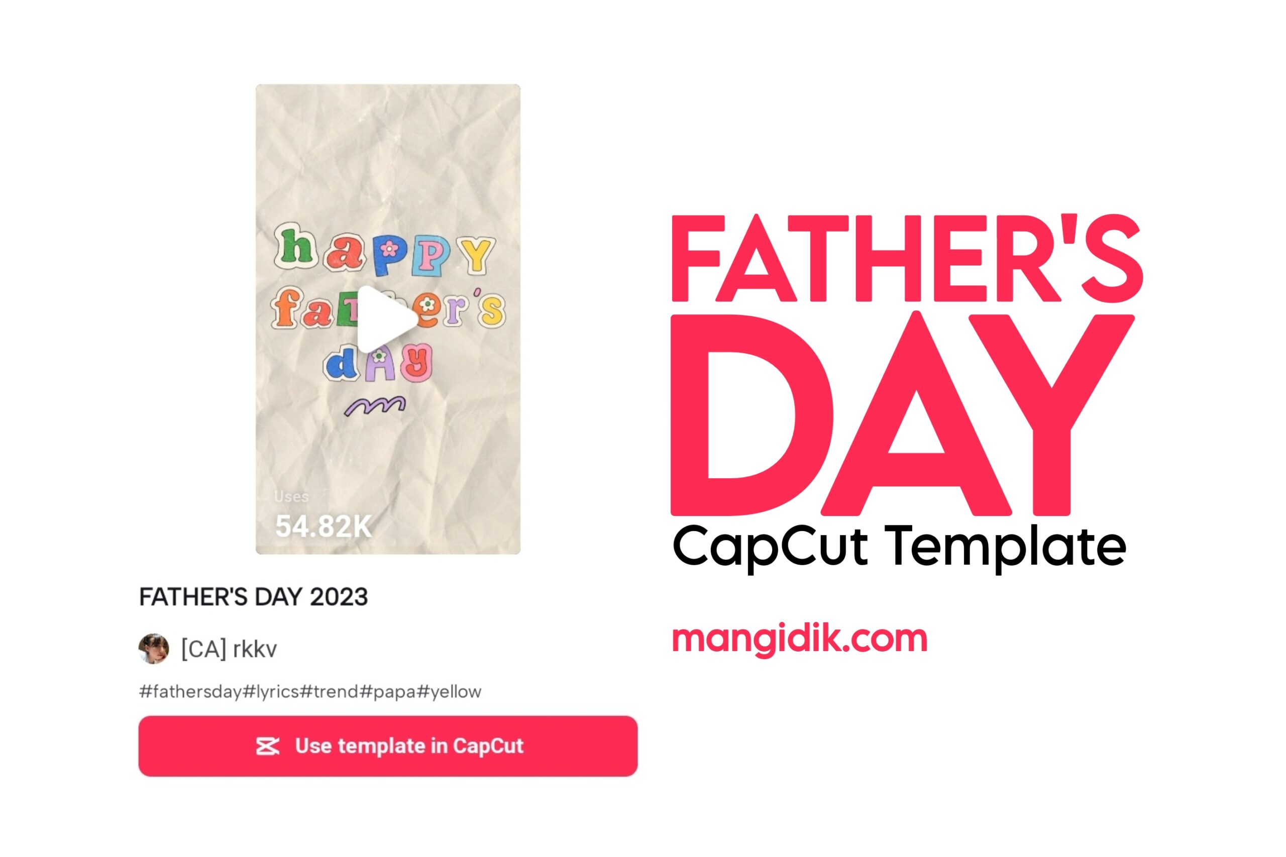 happy fathers day capcut template