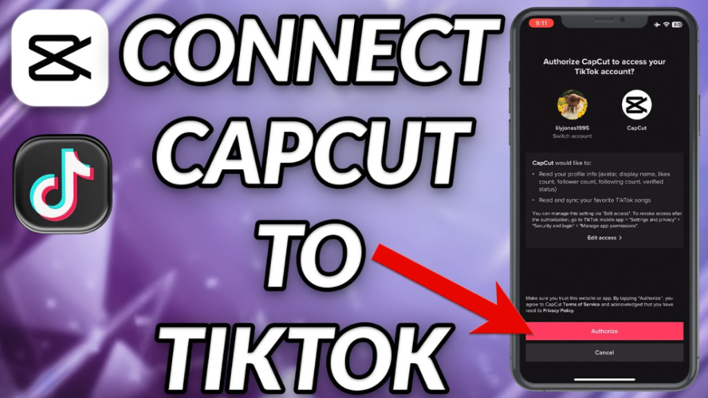 how to connect capcut to tiktok